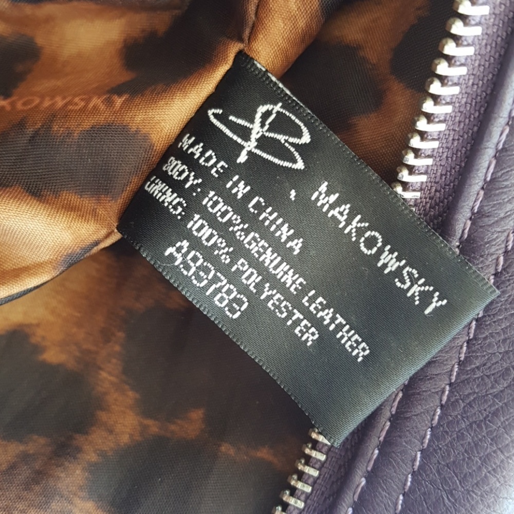 Makowsky Plush Purple Handbag - Picture 6 of 8